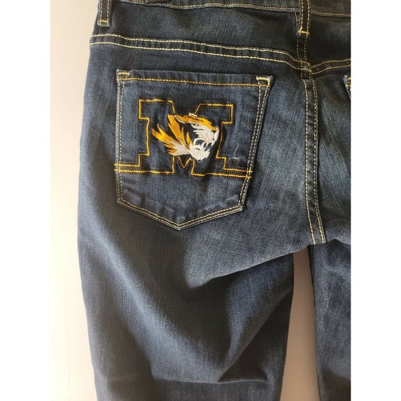OCJ Mizzou Skinny Jeans Womens Size 26 Regular Missouri Tigers Dark Demin - Picture 3 of 9